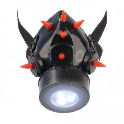 Gasmaske mit UV Neon Spikes und LED Licht Exclusive Batterien von _