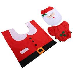 Santa Claus Exquisite staubdichte Weihnachts-WC-Abdeckung, Bright Colors WC-Abdeckung-Set, für Dekor Home Decor von 01