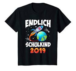 Kinder Endlich Schulkind Rakete Planet Jungen Einschulung Weltraum T-Shirt von 1 Klasse Einschulungs T-Shirt Shop