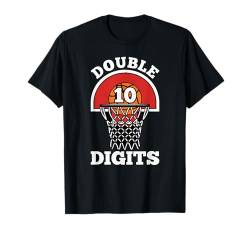 Doppelstellige Geburtstagsdekoration Junge 10 Basketball-Liebhaber T-Shirt von 10 Year Old Birthday Basketball 10th Bday Tee