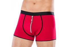 Boxershort mit Reißverschluss Herren-Boxer-Shorts Herrenslip MC/9006 von Andalea Dessous, Rot, L/XL (6-9) von 1001-kleine-Sachen