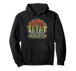 Legend Since October 1975 Vintage 49th Birthday Made in 1975 Pullover Hoodie von 1975 49th Birthday Decorations 49 Years Old Mens