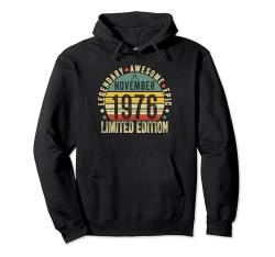 Legend Since November 1976 Retro 48th Birthday Made in 1976 Pullover Hoodie von 1976 48th Birthday Decorations 48 Years Old Mens