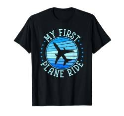 Meine erste Flugreise Erstes fliegendes Flugzeug T-Shirt von 1st Time Flying Airplane Pilot Kids