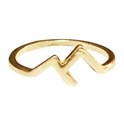 2022 Natürliche Bergringe Einfache Retro Bergserie Einstellbarer Ring Neuer Ring Vergoldeter Schmuckring Einstellbarer Damenring Der Ringe Schmuck (Gold, One Size) von 2022