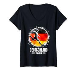 Damen Deutschland Shirt für Deutschland Jungen Deutschland 2025 T-Shirt mit V-Ausschnitt von 2025 Deutschlandspieler Geschenke Deutschland 2025