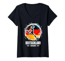 Damen Deutschland-T-Shirt für Deutschland 2026 DamenDeutschland T-Shirt mit V-Ausschnitt von 2026 Deutschlandspieler Geschenke Deutschland 2026