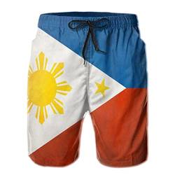 208 Philippinische Flagge Herren Jogginghose Jogger Freizeithose Sommer Strandshorts Schnelltrocknend Strandkleidung XL von 208