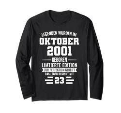 Legenden wurde im Oktober 2001 geboren 23.Geburtstag Mann Langarmshirt von 23 Jahre Geburtstag Party Geschenke