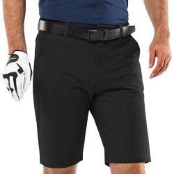 33,000ft Herren Golf Shorts UPF 50+ Stretch Shorts 10'' Bermuda Shorts Kurze Hose Dry Fit Causal Shorts Arbeitshort für Golfen Arbeiten, Schwarz 32 von 33,000ft