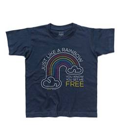 3styler T-Shirt Kind Just Can't Get Enough Just Wie A Rainbow - Music Hemd - Linie Klassisch - 100% Baumwolle 185 Gr/Qm (5/6 Jahre, Blau) von 3styler