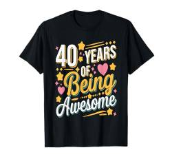 Retro 40 Fantastische Lustige 30 Geburtstags Party T-Shirt von 40ter Geburtstag Outfit für Männer und Frauen