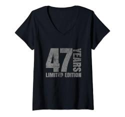 Damen 47 jahre alte männer geschenk 47 geburtstagsgeschenk für frauen T-Shirt mit V-Ausschnitt von 47 year old women gift 47th birthday gifts for men