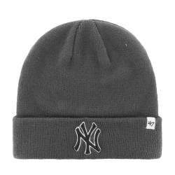 '47 MLB New York Yankees NY N.Y. Mütze Beanie Raised Charcoal Cuff Knit Wintermütze Wollmütze von '47