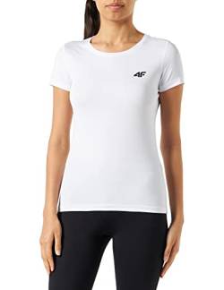 4F Damen Women's Functional T-Shirt Tsdf352 Tshirt FNK, weiß, Small von 4F