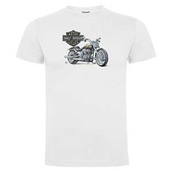 Harley Davidson T-Shirt, weißes Logo, Herren, 100 % Baumwolle, Größen S M L XL XXL, weiß, XXL von 4people