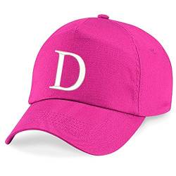 4sold Unisex Bindemütze Babymütze Jungen Mädchen Mütze Baseball Cap Fuschia Hut Kinder Kappe Alphabet A-Z (D) von 4sold