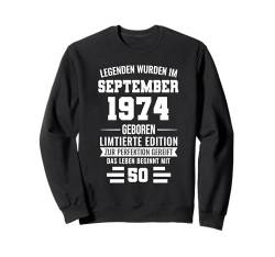 Legenden wurde im September 1974 geboren 50.Geburtstag Mann Sweatshirt von 50 Jahre Geburtstag Party Geschenke