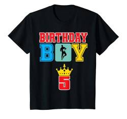 Kinder 5 Jahre alter Rugbyspieler Geschenke 5. Geburtstag Junge Fifth Bday T-Shirt von 5th Birthday Rugby 5 Year Old Rugby Birthday Tee