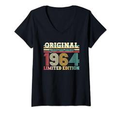 Damen 60. Geburtstag Geschenk Mann September Jahrgang 1964 T-Shirt mit V-Ausschnitt von 60. Geburtstag Geschenke September Jahrgang 1964