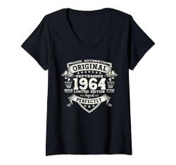 Damen 60. Geburtstag Geschenk Mann September Jahrgang 1964 T-Shirt mit V-Ausschnitt von 60. Geburtstag Geschenke September Jahrgang 1964