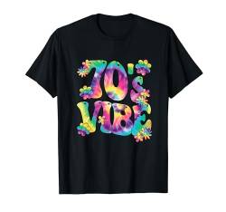 70s Vibe 70er Hippie Rainbow Groovy Party Outfit Retro T-Shirt von 60er 70er Party Kostüm Damen Herren Kinder