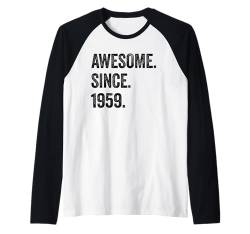 66. Geburtstag 66 Jahre Awesome Since 1959 Raglan von 66. Geburtstag Geschenke Männer und Frauen