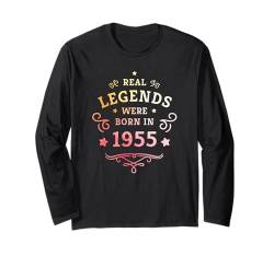 70. Geburtstag Legenden wurden 1955 geboren Jahrgang 1955 Langarmshirt von 70. Geburtstag Baujahr 1955 siebzig Jahre alt