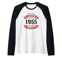 70. Geburtstag Legenden wurden 1955 geboren Jahrgang 1955 Raglan von 70. Geburtstag Baujahr 1955 siebzig Jahre alt