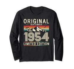 70 Geburtstag Geschenk Mann September Jahrgang 1954 Langarmshirt von 70. Geburtstag Geschenke September Jahrgang 1954