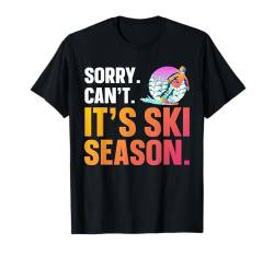 Ski 90er 80er Ski Outfit Retro Skifahren T-Shirt von 80s 90s Ski Bekleidung für Frauen Männer