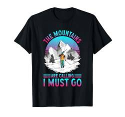 Ski 90er 80er Ski Outfit Retro Skifahren T-Shirt von 80s 90s Ski Bekleidung für Frauen Männer