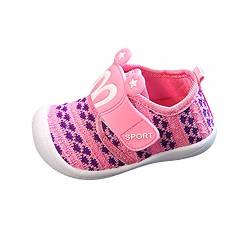 Babyschuhe Squeaky Quietschendes Schuhe Hasenohren Sneaker Sportschuhe Krabbelschuhe, Baby Jungen Mädchen Cartoon Anti-Rutsch-Schuhe Soft Sole Lauflernschuhe Laufschuhe (Pink, 16) von 95sCloud