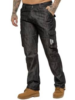 989Zé ENZO Herren Cargo Pants Regular Fit Arbeitshose Cargohose Jeanshose EZ08 30W / 32L von 989Zé ENZO