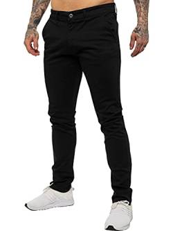 989Zé ENZO Herren Chinohose Slim Fit Stretch Chino Jeanshose EZ348 Black 40W / 30L von 989Zé ENZO