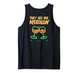 THEY SEE ME APEROLLIN X RETRO VINTAGE SPRITZ CLUB. BACKPRINT Tank Top von A SPRITZ SHOP - OFFICIAL SPRITZ CLUB SINCE 1919