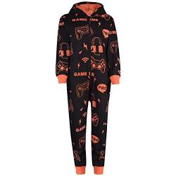 A2Z 4 Kids Baumwolle Strampelanzug Für Kinder Strampelanzug Pyjama - Cotton Onesie 182 Game Time Black._7-8 von A2Z 4 Kids