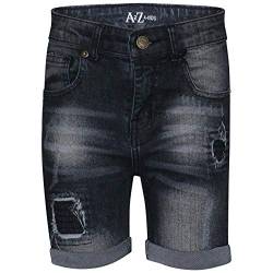 A2Z 4 Kids Kinder Jungen Mädchen Kurze Hose Designer Schwarz Denim - Boys Denim Short Ripped Black_13 von A2Z 4 Kids