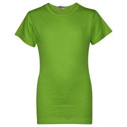 A2Z 4 Kids Meisjes Katoen Scholen T-Shirts Rond Nek Kort Mouwen - Girls T Shirt Lime 9-10 von A2Z 4 Kids