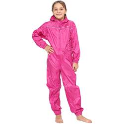 A2Z Mädchen Jungen Regenmantel Kinder Pfützenanzüge Wasserdicht Kapuzen - Rainsuit 641 Pink 13 von A2Z 4 Kids