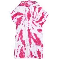 A2Z 4 Erwachsene Handtuch Poncho Bademantel Weich Damen Herren Männer Geschenk - Towel Bathrobe 128 Tie Dye Pink L-XL von A2Z