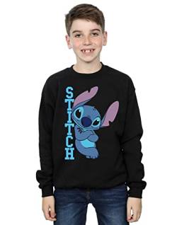 Disney Jungen Lilo and Stitch Posing Sweatshirt Schwarz 7-8 Years von ABSOLUTECULT