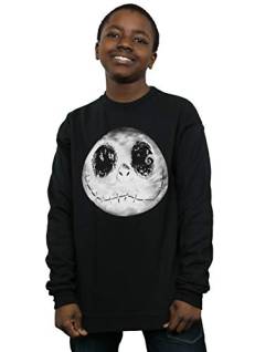 Disney Jungen Nightmare Before Christmas Jack Moon Face Sweatshirt Schwarz 7-8 Years von ABSOLUTECULT