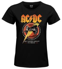 AC/DC Damen WOACDCRTS038 t Shirt, Schwarz, Large von AC/DC