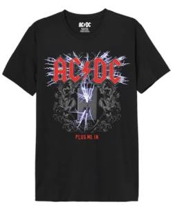 AC/DC Herren Meacdcrts091 T-Shirt, Schwarz, XXL von AC/DC