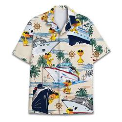 Lustiges Pferd Hawaii-Shirts für Männer Frauen, Liebe Pferderennen Hawaii Sommer Kurzarm Lässig Entspannte Passform Button-Down, Duck1, XX-Large von ACEPrints