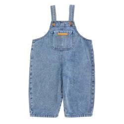 ACMEDE 1-9 Jahre Latzhose Baby Jungen Mädchen mit große Tasche Gr. 80/86/92/98 Baby Jeanshose Latzhosen Jeans Hosen Kinder Overall kinder Denim Latzhose GR. 98/104/110/116/128/134 von ACMEDE