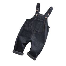 ACMEDE Baby Jungen Mädchen Denim Jumpsuit Ärmellose mit einer großen Tasche 74/80/86 Strampler Overalls Cowboy Latzhose 92/110/116 Cute Denim Dungarees Overalls Jumpsuit Washed Cotton Denim von ACMEDE