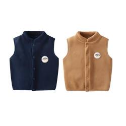 ACMEDE Baby Kleinkind Denim Fleece Weste Gr. 68/74/80/86, Kinder Jungen Fleece Westen verdickte ärmellose Jacket Gr. 92/98/104 Kinder jean ärmellose Mantel Outdoorweste für Frühling Herbst 110/116 von ACMEDE