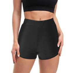 ACWOO Damen Badeshorts Bauchkontrolle,Bikini Shorts High Waisted Trunks,Badehose Schnell Trocknend Schwimmhose für Sommer Wasersport Gym Shorts kühles, schnell(S) von ACWOO